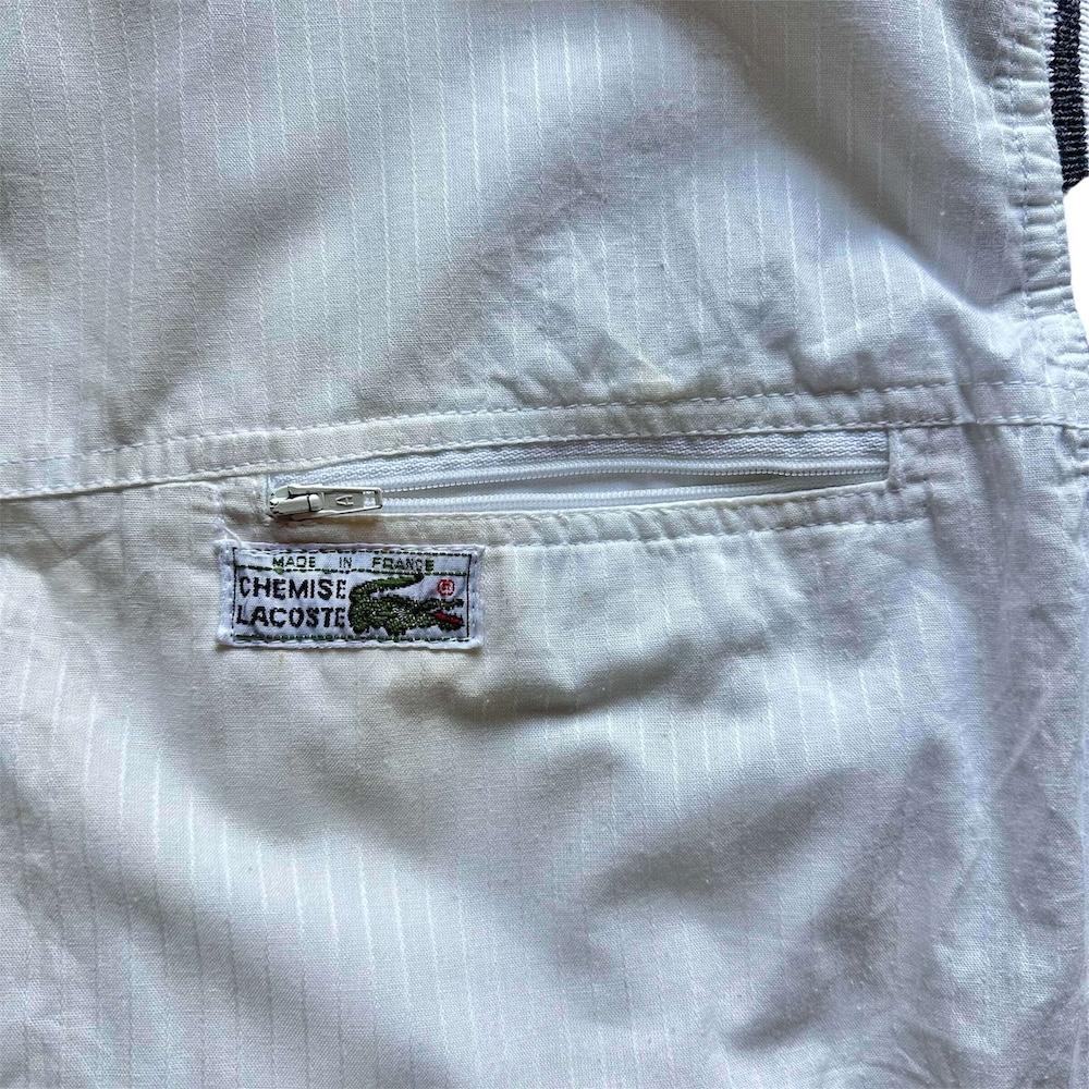 France 1970's LACOSTE white blouson - 画像 (6)
