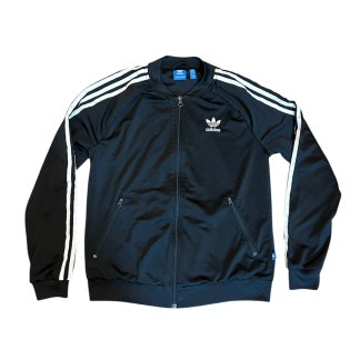 00's adidas black×white track jacket